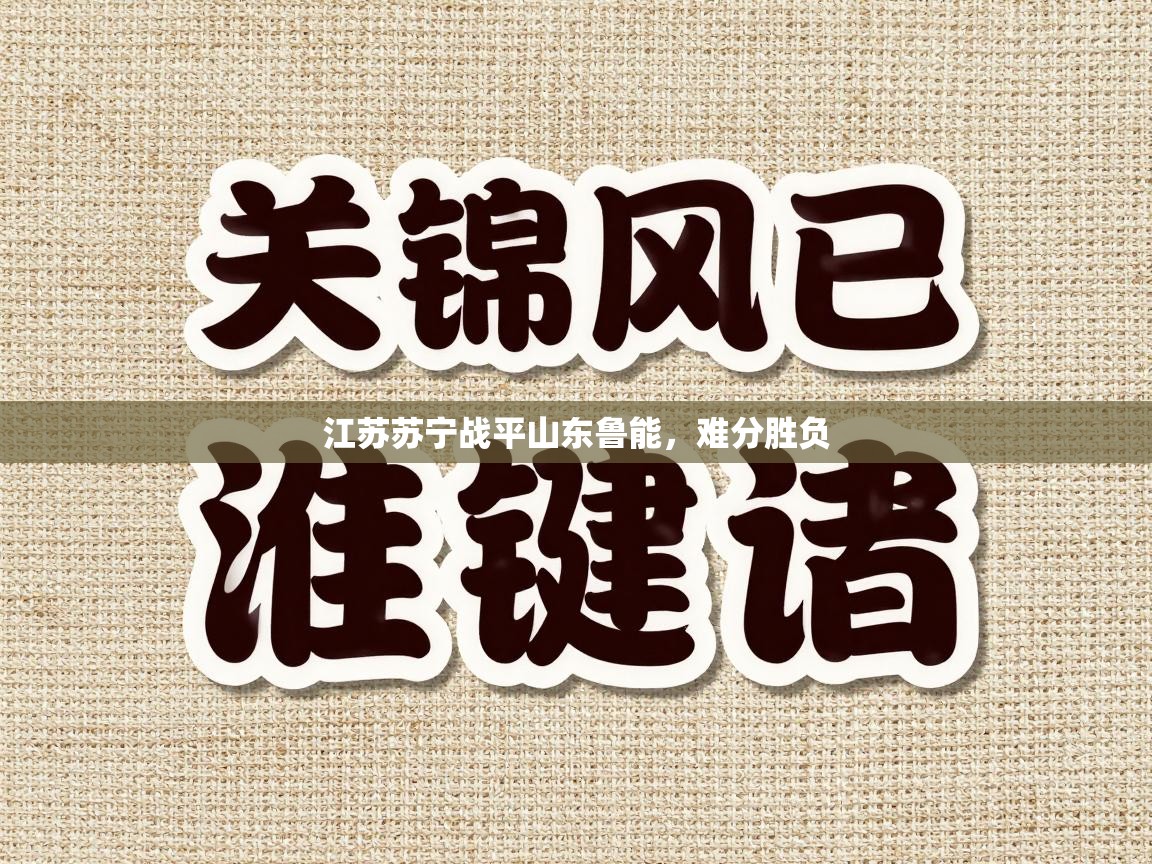 江苏苏宁战平山东鲁能,难分胜负 第1张